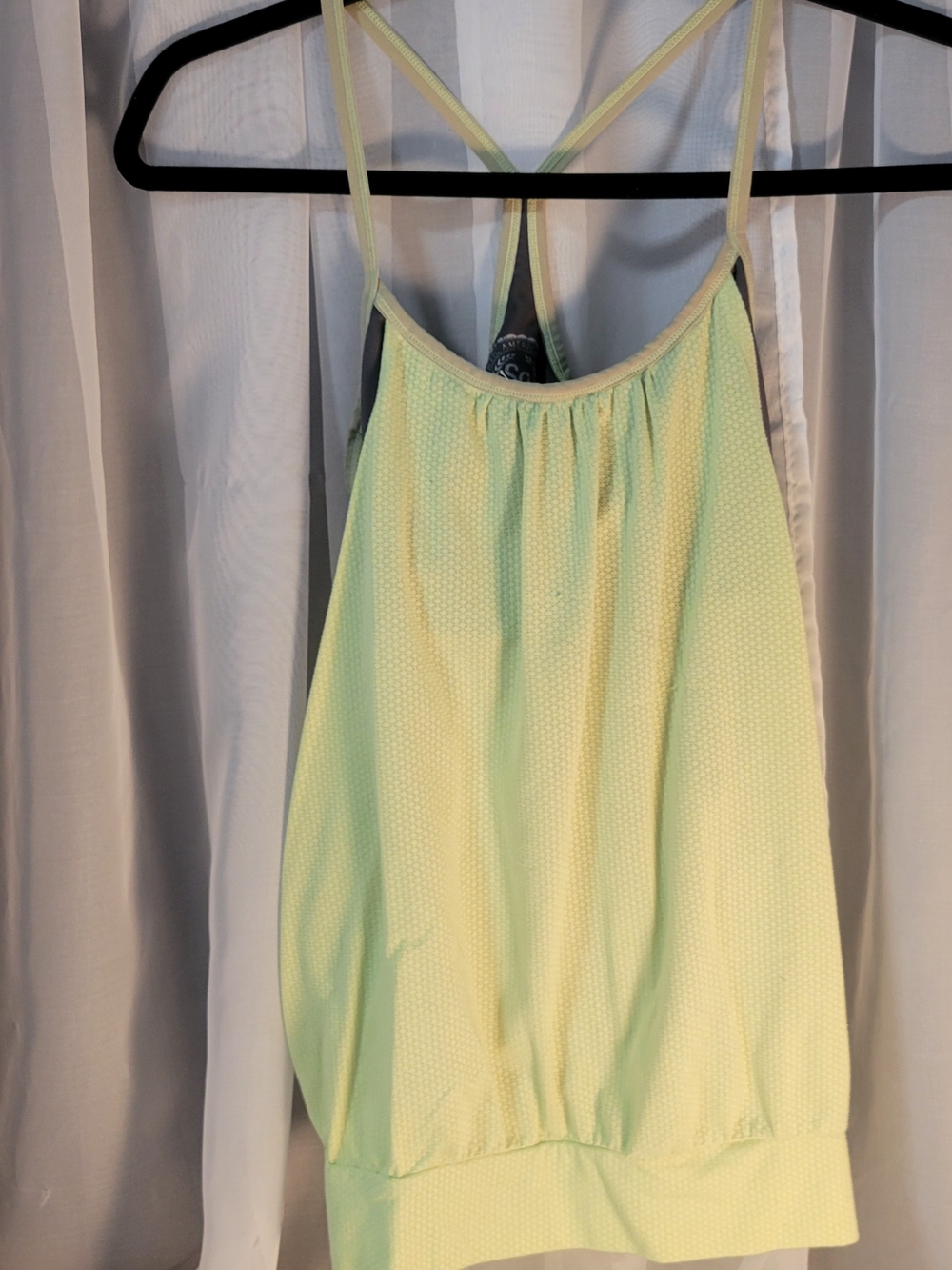 SO Light Green Strappy Sports Bra Tank